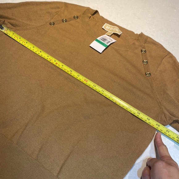 New MICHAEL KORS EASY RAGLAN SHAKER SWEATER COLOR: DARK CAMEL, SIZE: L⭐️⭐️⭐️⭐️ - Picture 8 of 17
